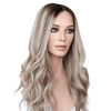 Ash Blonde Ash Brown Lowlights Roots | Glueless Silk Top Virgin Human Hair Wig