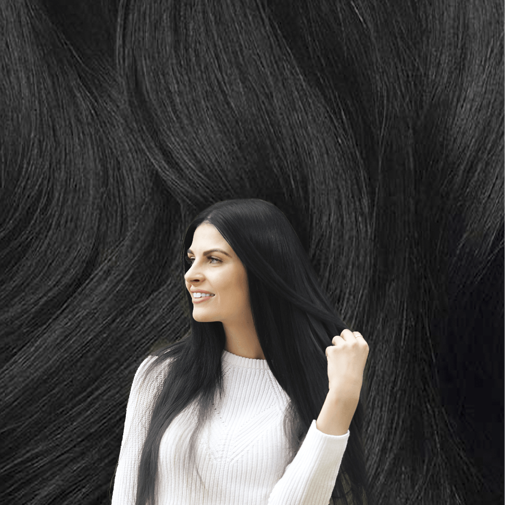 Natural Black Remy Human Hair Seamless Clip Ins