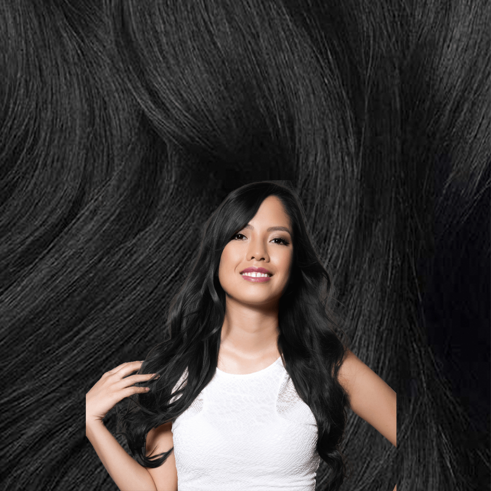 Jet black remy human hair extensions outlet