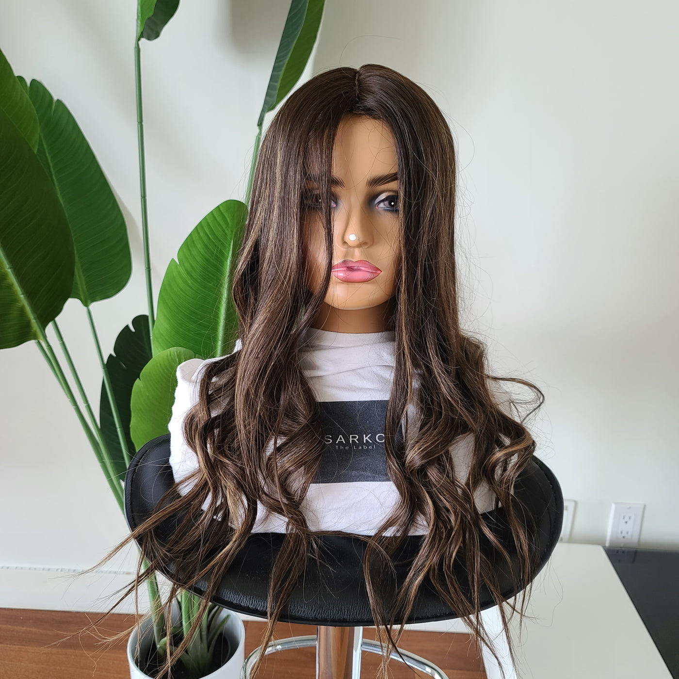 Dark Brown Caramel Balayage | Glueless Silk Top Virgin Human Hair Wig