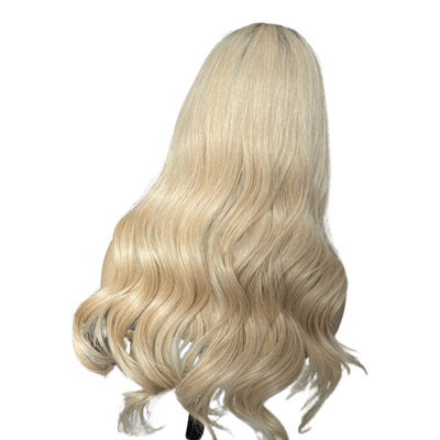 Ash Blonde Ash Brown Roots | Full Lace Virgin Human Hair Wig
