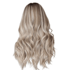 Ash Blonde Ash Brown Lowlights Roots | Glueless Silk Top Virgin Human Hair Wig