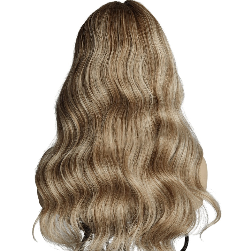 Full Lace Virgin Human Hair Wigs Caramel Blonde Highlights 12 14 16 18 20 22 24 26 Inches Sarko Beauty Sarko Beauty
