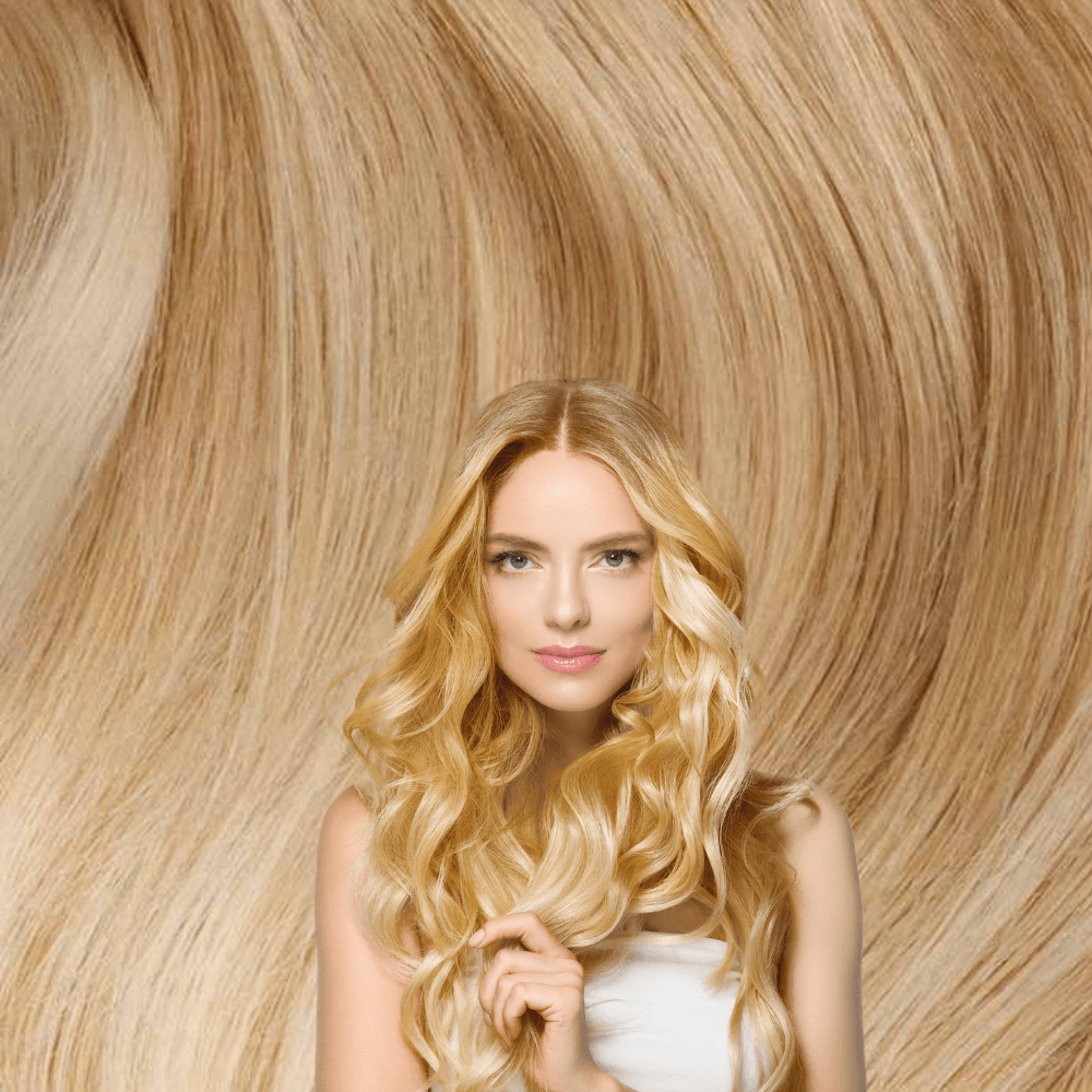 Golden Blonde Platinum Highlights | Remy Human Hair One Piece Volumizers