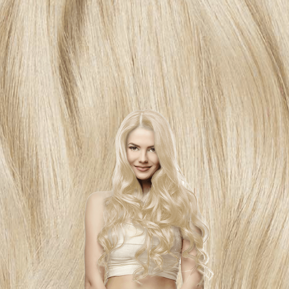 Ash Blonde | Remy Human Hair Weft Clip-Ins + FREE Bamboo Brush