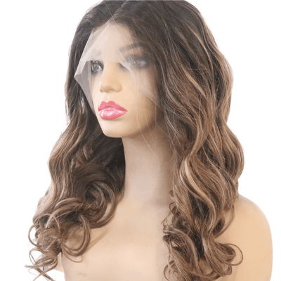 Dark Brown Light Caramel Balayage | Full Lace Virgin Human Hair Wig