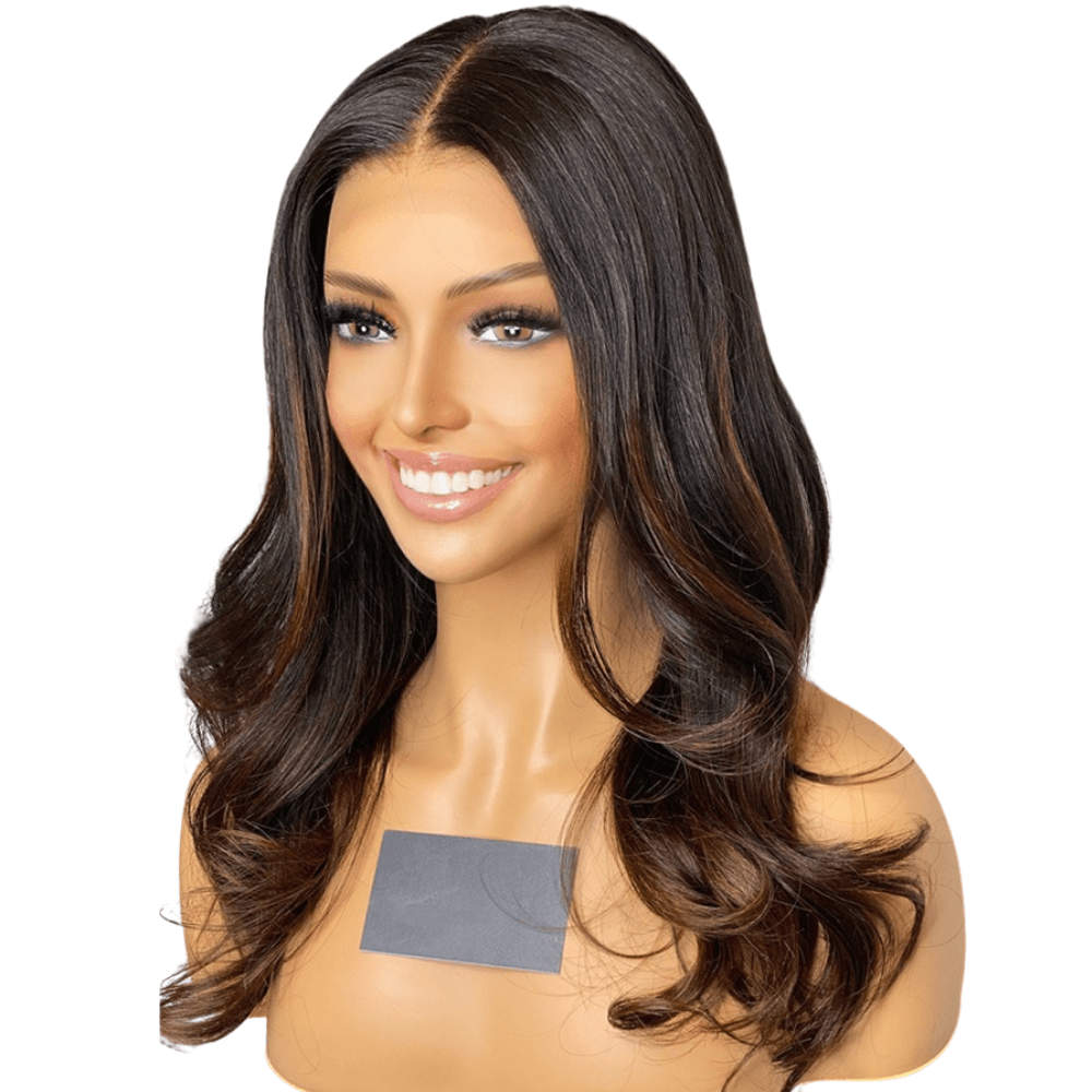 Dark Brown Caramel Balayage | Full Lace Virgin Human Hair Wig