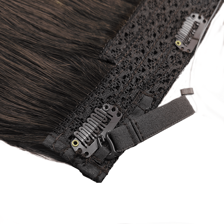 Natural Black Chocolate Brown | Remy Human Hair One Piece Volumizers