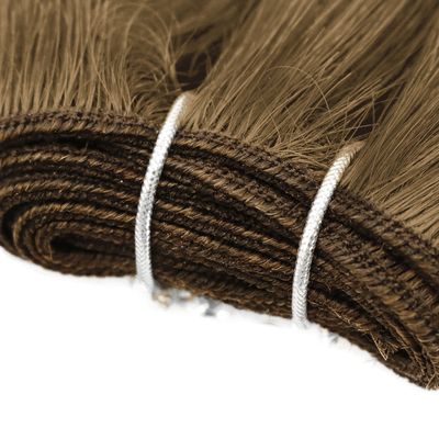 Tanned Brown | Remy Human Hair Weft Clip-Ins + FREE Bamboo Brush