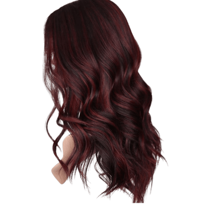 Natural Black Auburn Highlights | Glueless Silk Top Virgin Human Hair Wig