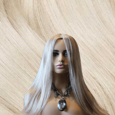 European Human Hair Topper | Platinum Blonde + Free Gift
