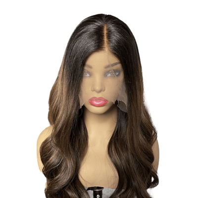 Natural Black Chestnut Balayage | Full Lace Virgin Human Hair Wig