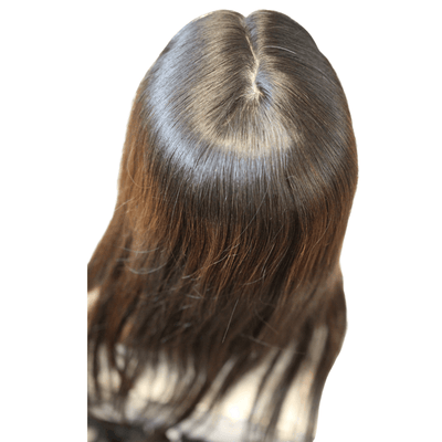 European Human Hair Topper | Natural Black Chocolate Brown Balayage + Free Gift