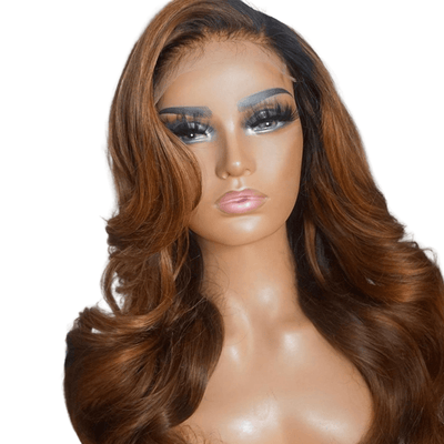 Natural Black Light Auburn Fusion | Lace Front Virgin Human Hair Wig