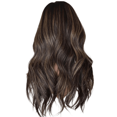 Natural Black Light Caramel Balayage | Glueless Silk Top Virgin Human Hair Wig
