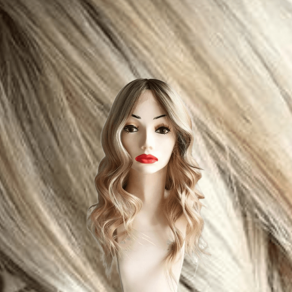 European Human Hair Topper | Platinum Caramel Lowlights + Free Gift