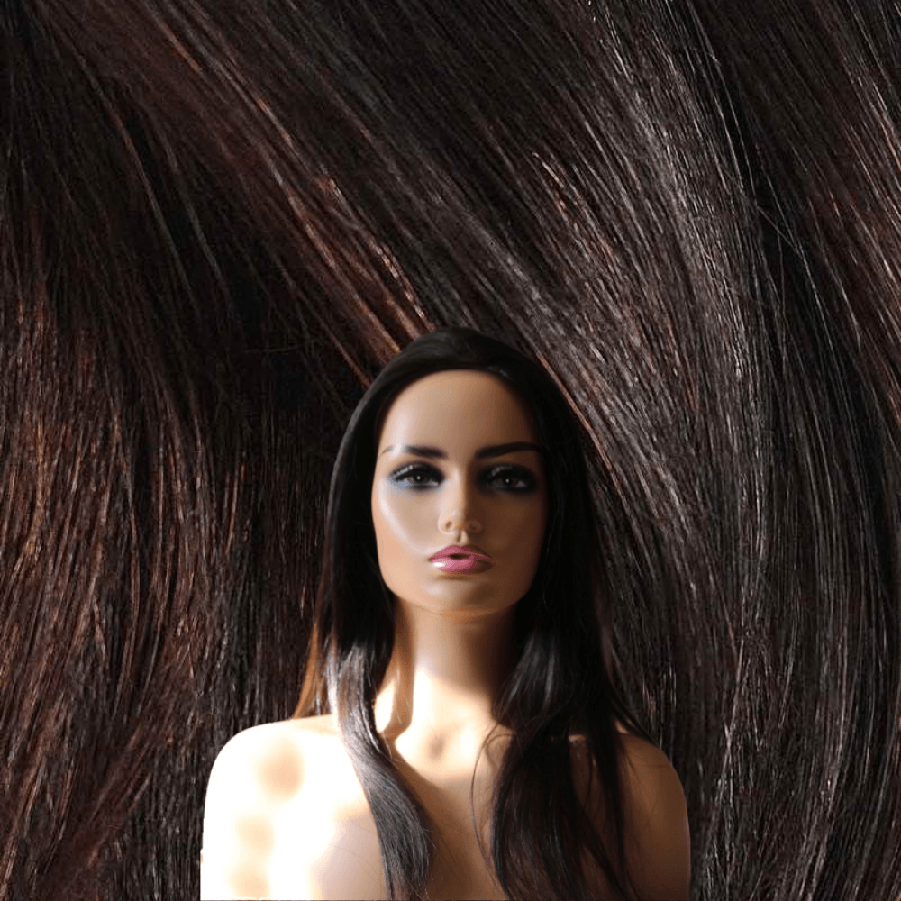 European Human Hair Topper | Natural Black Chocolate Melt + Free Gift